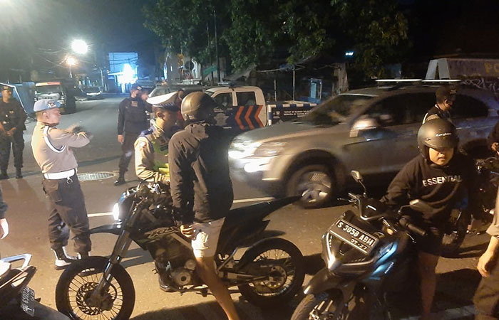 GELAR RAZIA: Jajaran Polresta Jogja memperkuat URC dengan menggencarkan razia kendaraan bermotor yang dikhawatirkan membawa barang terlarang seperi senpi, sajam atau narkoba.