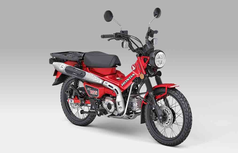 BEBEK TREKKING: Honda CT125 hadir dengan sentuhan desain terbaru yang semakin memperkuat kesan premium dengan gaya tangguh dan modern. (HONDA FOR RADAR JOGJA)