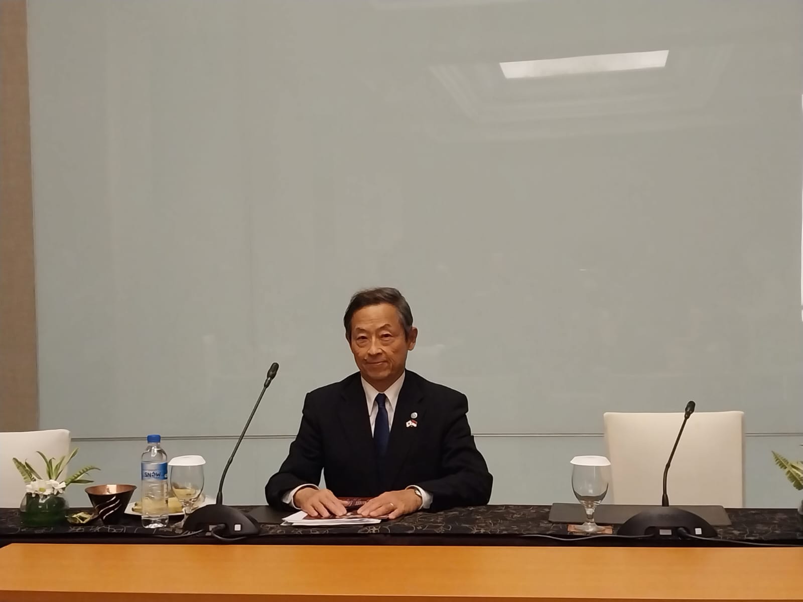 OPTIMALKAN: Sekretaris Pers untuk Kaisar Naruhito, Kojiro Shiojiri. (Wulan Yanuarwati/Radar Jogja)