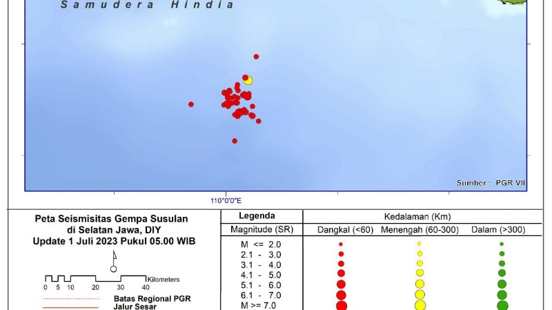 ANALISA: Data terkait gempa Bantul. (Twitter @DaryonoBMKG)