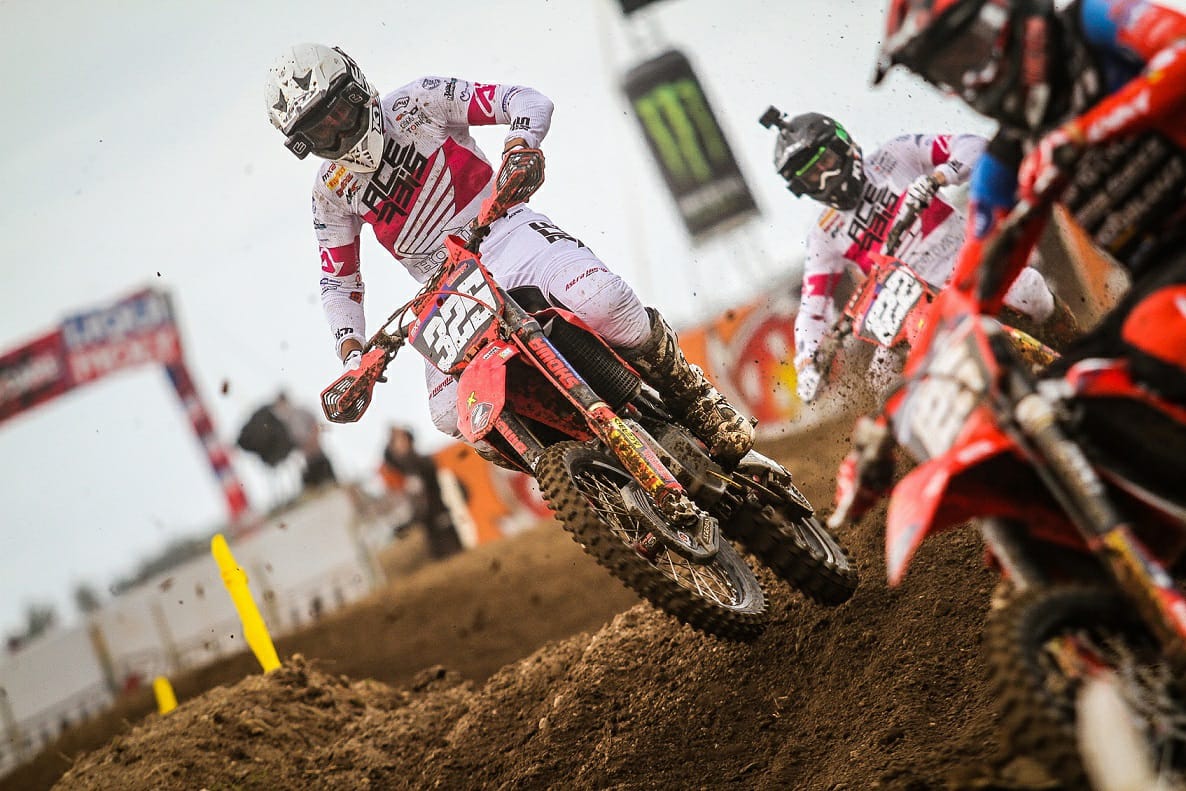 KONSISTEN: Crosser binaan Astra Honda M. Delvintor Alfarizi meraih 11 poin di ajang FIM Motocross World Championship (MXGP) di Selaparang, Lombok, Nusa Tenggara Barat, (2/7). (Dok Astra Honda)