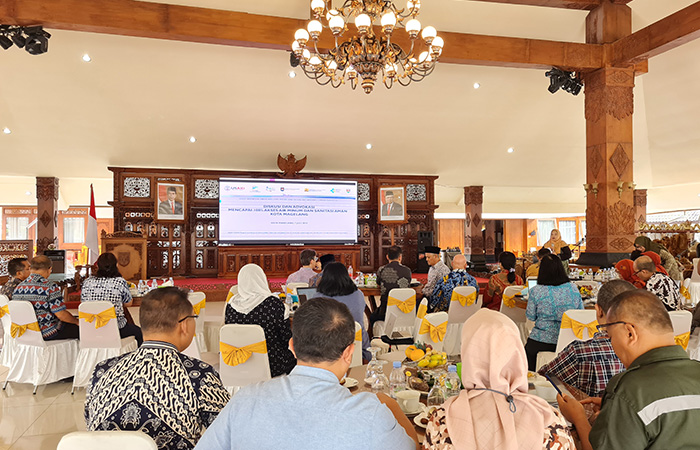 PAPARAN: Diskusi dan advokasi pencapaian 100 persen akses air minum dan sanitasi aman Kota Magelang di Pendopo Pengabdian, kompleks Rumjab Wali Kota Magelang, Jumat (7/7/23).