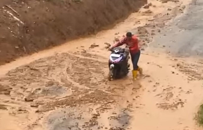 Ilustrasi banjir bandang.