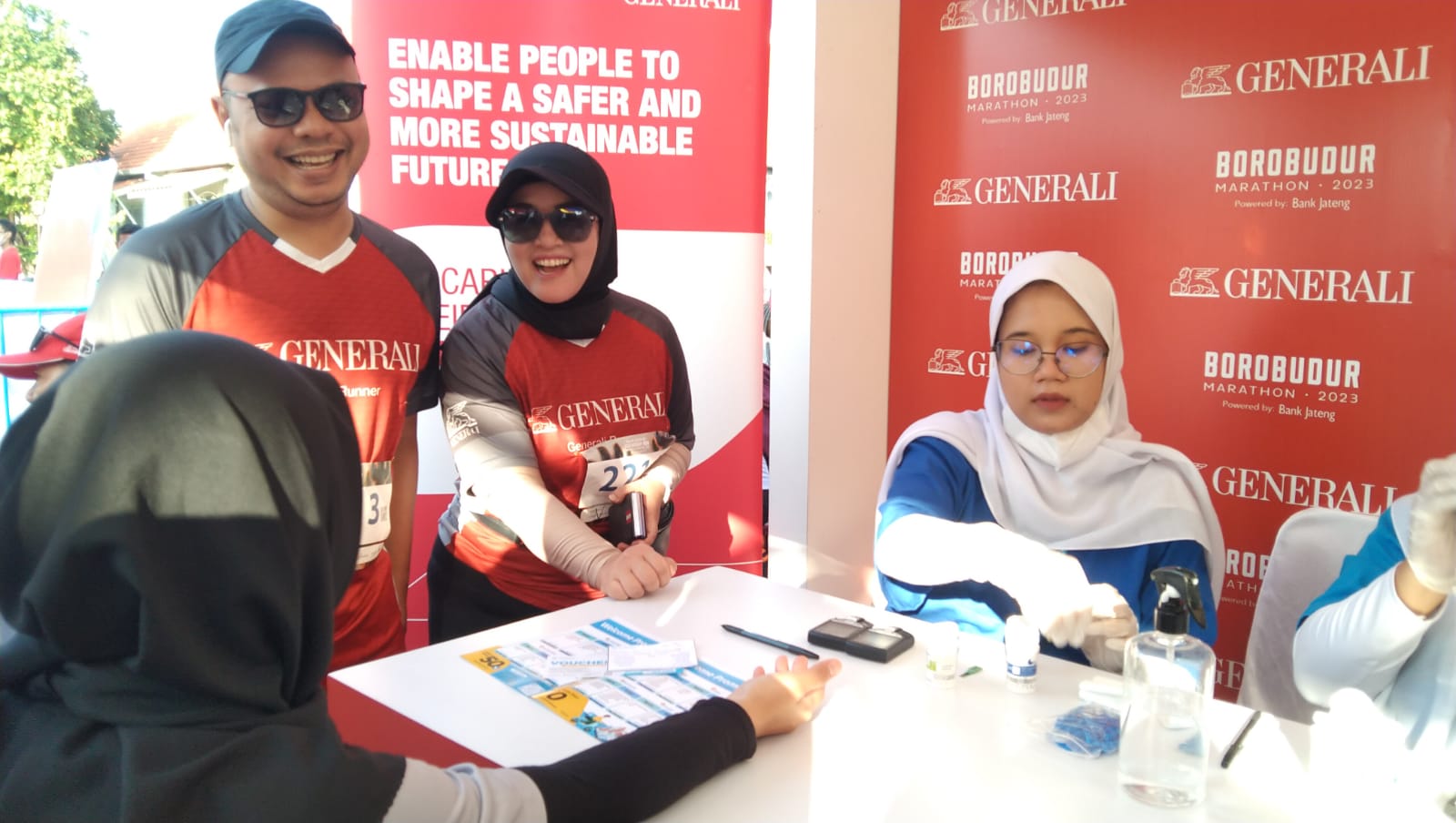 AKTIF: PT Asuransi Jiwa Generali Indonesia (Generali Indonesia) turut memeriahkan gelaran Frienship Run 5K Road to Borobudur Marathon 2023 di Museum Benteng Vredeburg Minggu (9/7). (ISTIMEWA)