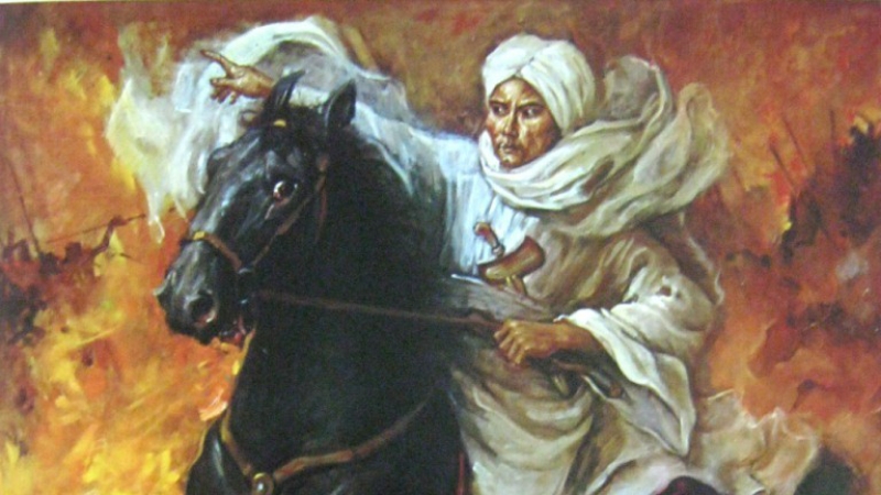 PANGLIMA: Lukisan Diponegoro Memimpin Pertempuran karya Basoeki Abdullah. (Dok Kemedikbud)
