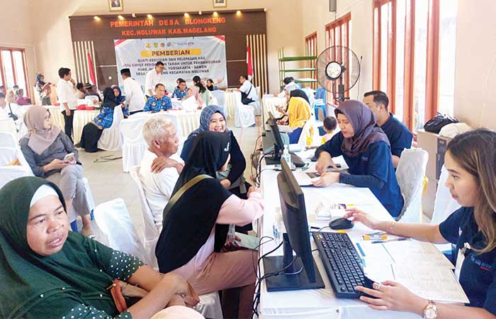 SEMRINGAH: Warga Blongkeng ini menerima UGR total Rp 1.934.626.900 karena terdampak pembangunan jalan tol Jogja-Bawen.