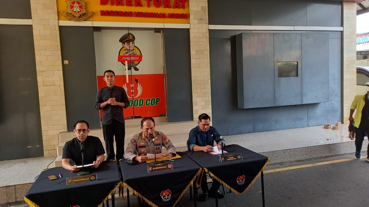 FOKUS: Jumpa pers perkembangan kasus mutilasi di Sleman yang diadakan di Mapolda DIY Selasa (18/7/2023). (Khairul Ma