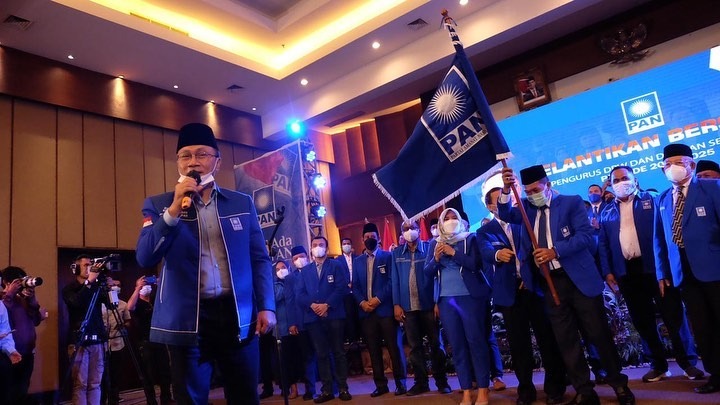 MAPAN: Ketua Umum PAN Zulkifli Hasan dalam sebuah acara PAN di Sleman. (Istimewa)