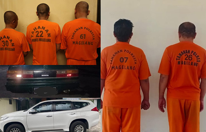 RINGKUS PELAKU: Jajaran Sat Reskrim Polresta Magelang berhasil membongkar tindak pidana penipuan dengan modus dirampok dan membuat laporan palsu.
