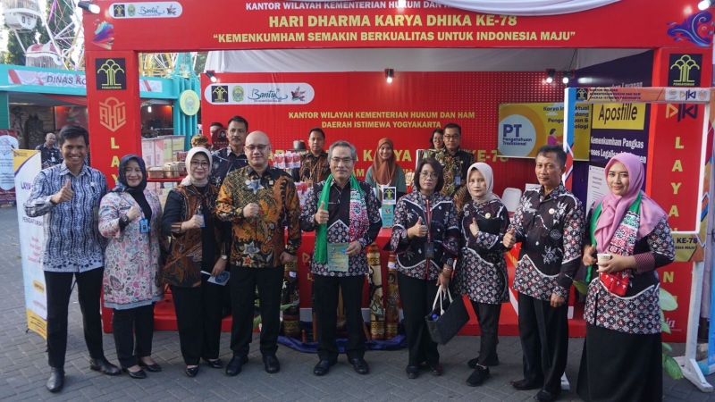 HAKI: Kemenkumham DIY hadir dalam Bantul Creative Expo 2023 di Bantul Creative Expo di Pasar Seni Gabusan, Bantul. (Dok Kemenkumham DIY)