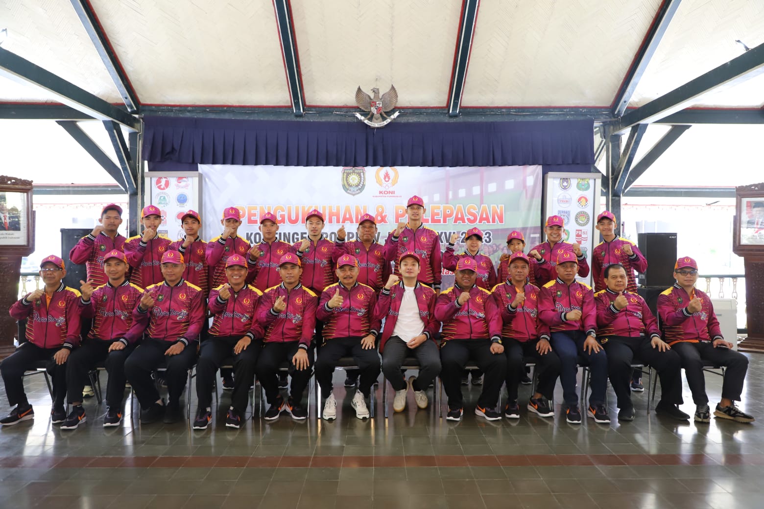 Ratusan atlet kontingen Kabupaten Purworejo siap melayani di Porprov Jateng XVI pada Sabtu (29/7)