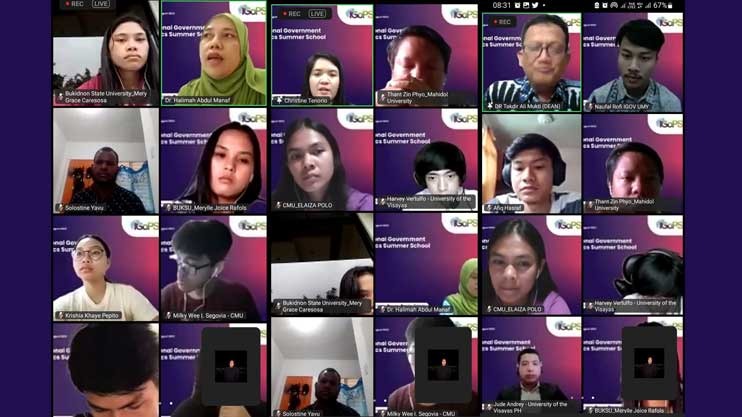 INTERNASIONAL: Internasional Course Program yang dilakukan oleh prodi ilmu pemerintahan internasional UMY diikuti ragam pembicara dadi berbagai dunia. (Tangkapan Layar)