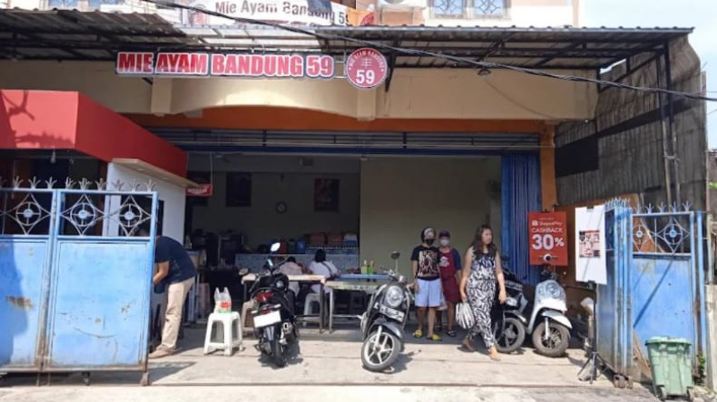 PEDULI: Outlet Mie Ayam Bandung 59 di Jalan Beskalan, No 35, Ngupasan, Gondomanan, Kota Jogja. (Tangkap Layar akun Google Nicolaus Wicaksongko)