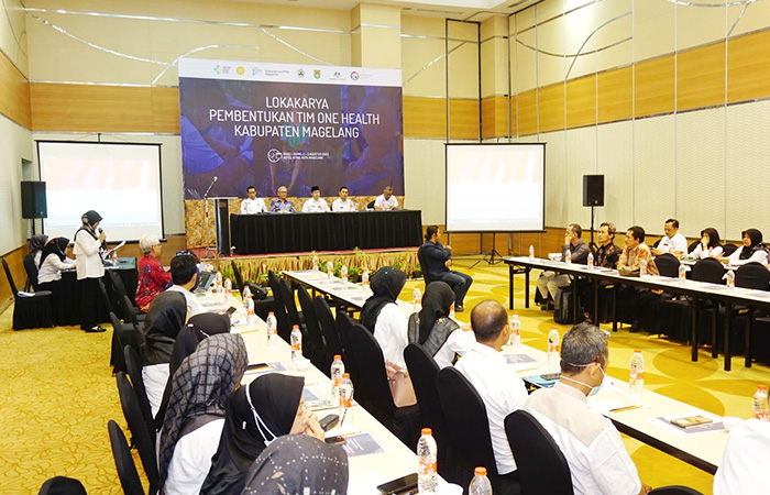 SIMBOLIS: Sekretaris Daerah Kabupaten Magelang saat membuka acara Lokakarya Pembentukan Tim One Health Kabupaten Magelang, Rabu (2/8/23).