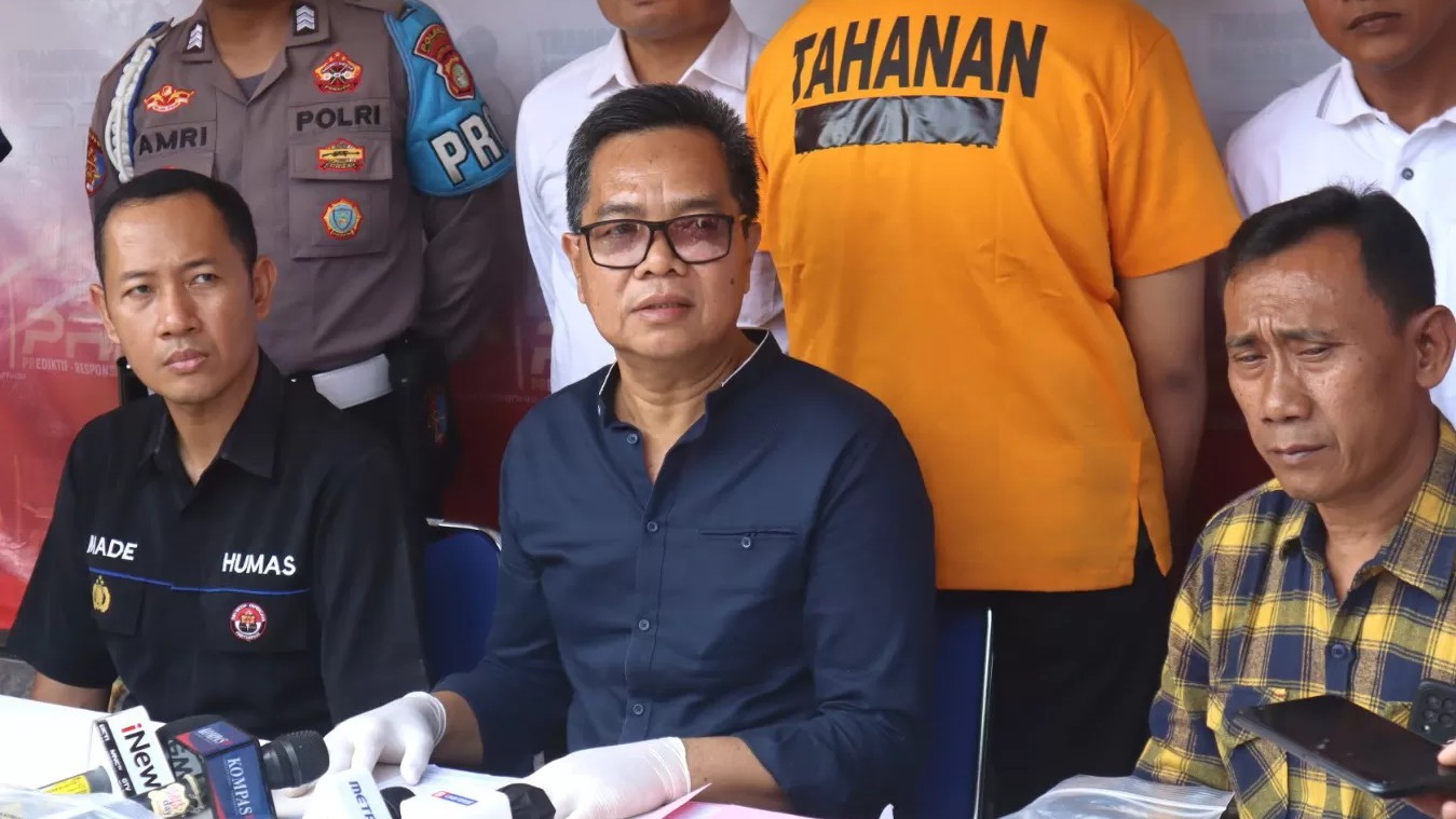 BONGKAR: Polres Depok mengungkap pembunuhan yang dilakukan Altafaslya Ardnika Basya (AAB). Dia membunuh Muhammad Naufal Zidan, mahasiswa UI asal Lumajang. (Polres Depok)