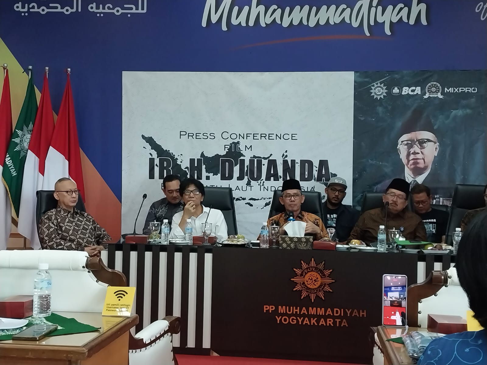 PAHLAWAN: Jumpa pers Kisah Ir H Djuanda yang akan difilmkan oleh Muhammadiyah, Senin (7/8/2023). (Wulan Yanuarwati/Radar Jogja)