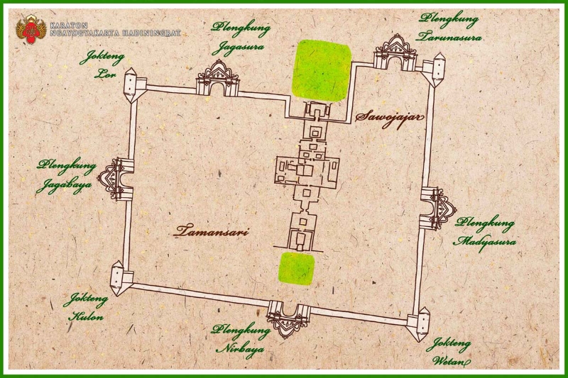 ISTIMEWA: Denah Benteng Keraton Jogjakarta. (kratonjogja.id)