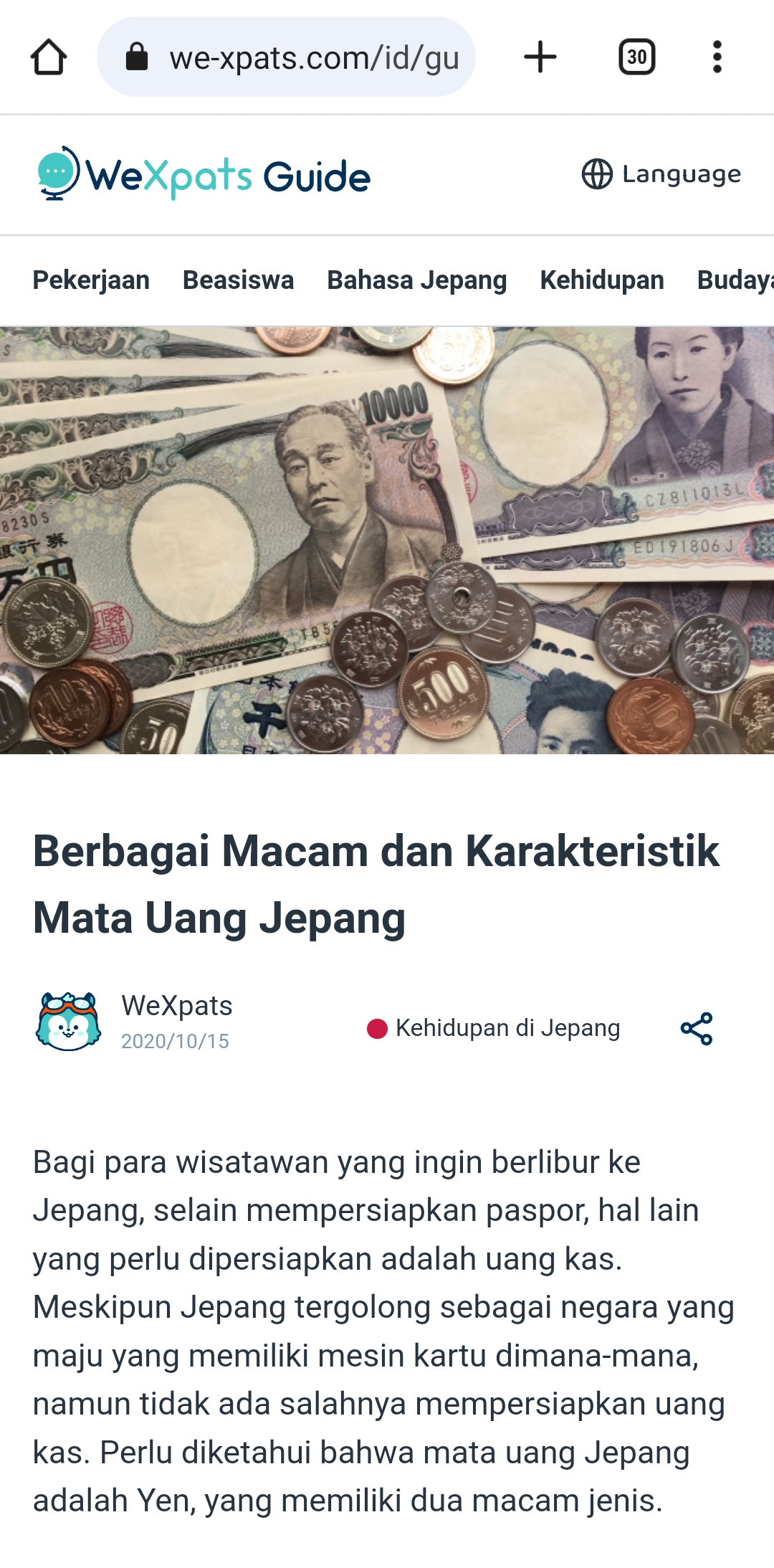 Uang Yen Jepang (we-xpats.com)