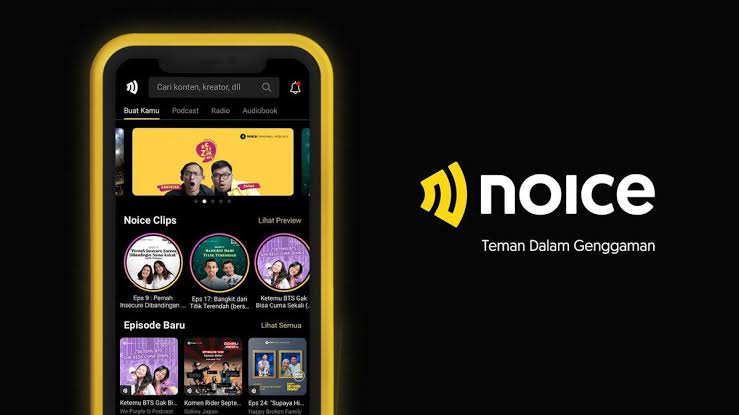PODCAST: Suka baca cerita fiksi namun bosan dengan metode membaca maka bisa dengarkan cerita fiksi lewat podcast di Noice. (NOICE FOR RADAR JOGJA)