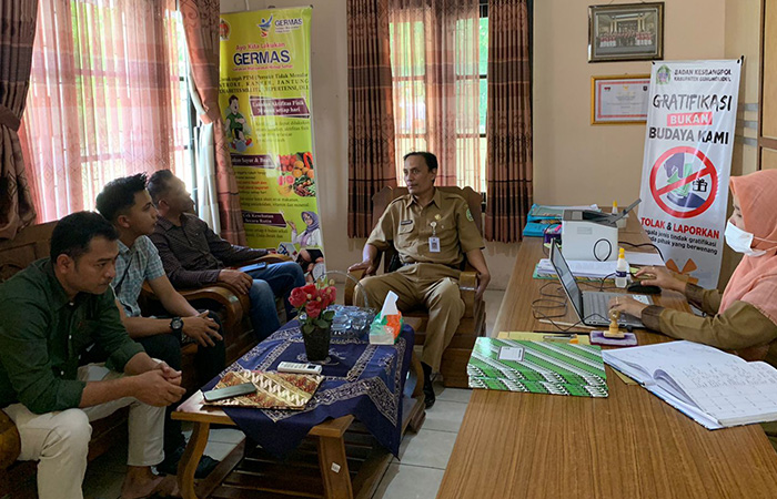 BERSINERGI - Koordinasi antara anggota Polres Gunungkidul dengan Kesbangpol Kabupaten Gunungkidul pada Selasa (8/8/23).