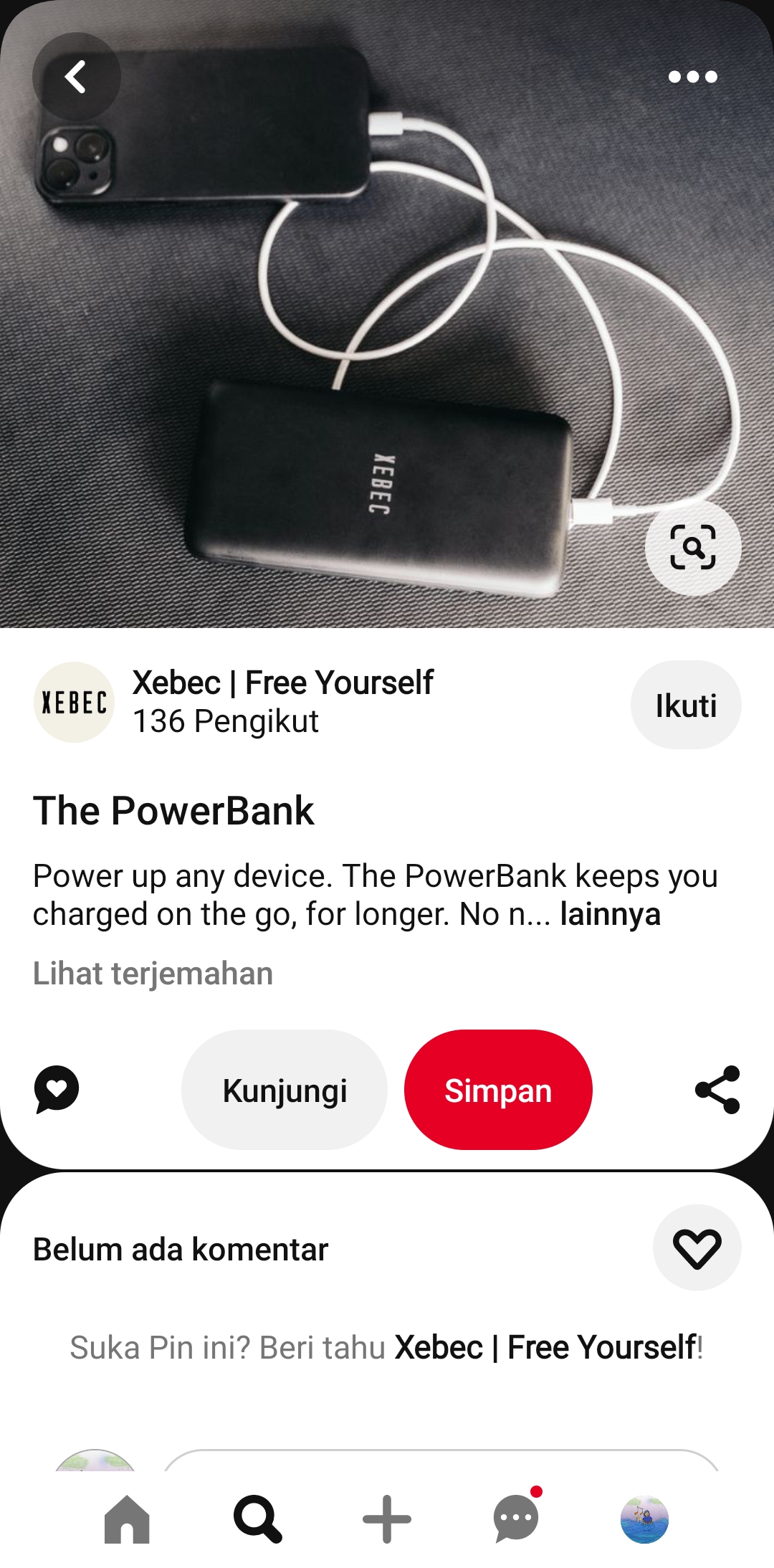 Foto Ilustrasi powerbank. (Sumber: Pinterest)