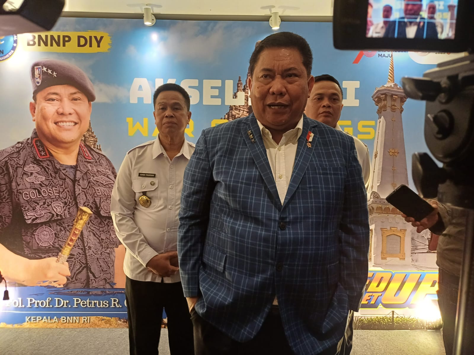 Kepala BNN Komjen Pol Petrus Reinhard Golose ditemui di Artotel Hotel Jalan Urip Sumoharjo Senin (14/8). (WINDA A.I. PUSPITA/RADAR JOGJA)