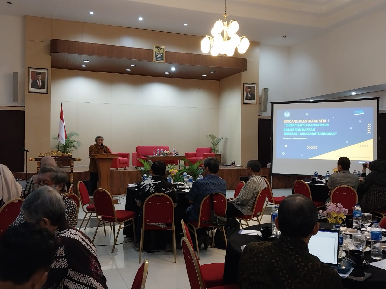 RISET: Gathering media di UNY Jogja demi tingkatan kolaborasi publikasi riset ilmu pengetahuan, Selasa (15/8/2023). (Wulan Yanuarwati/Radar Jogja)