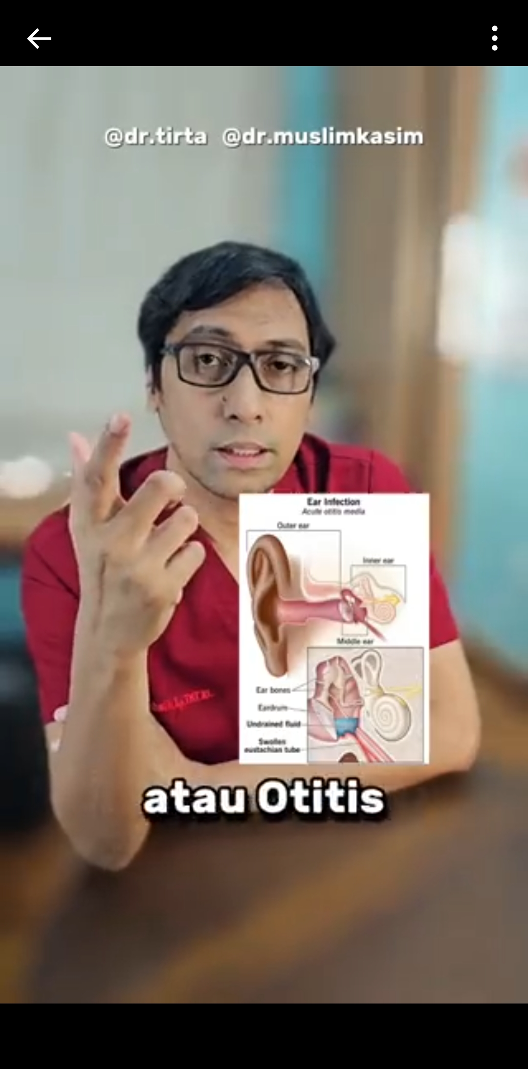 Dokter Spesialis Telinga Hidung Tenggorokan Kepala Leher (SPTHT KL) Muslim Kasim. (Tangkapan layar Twitter
