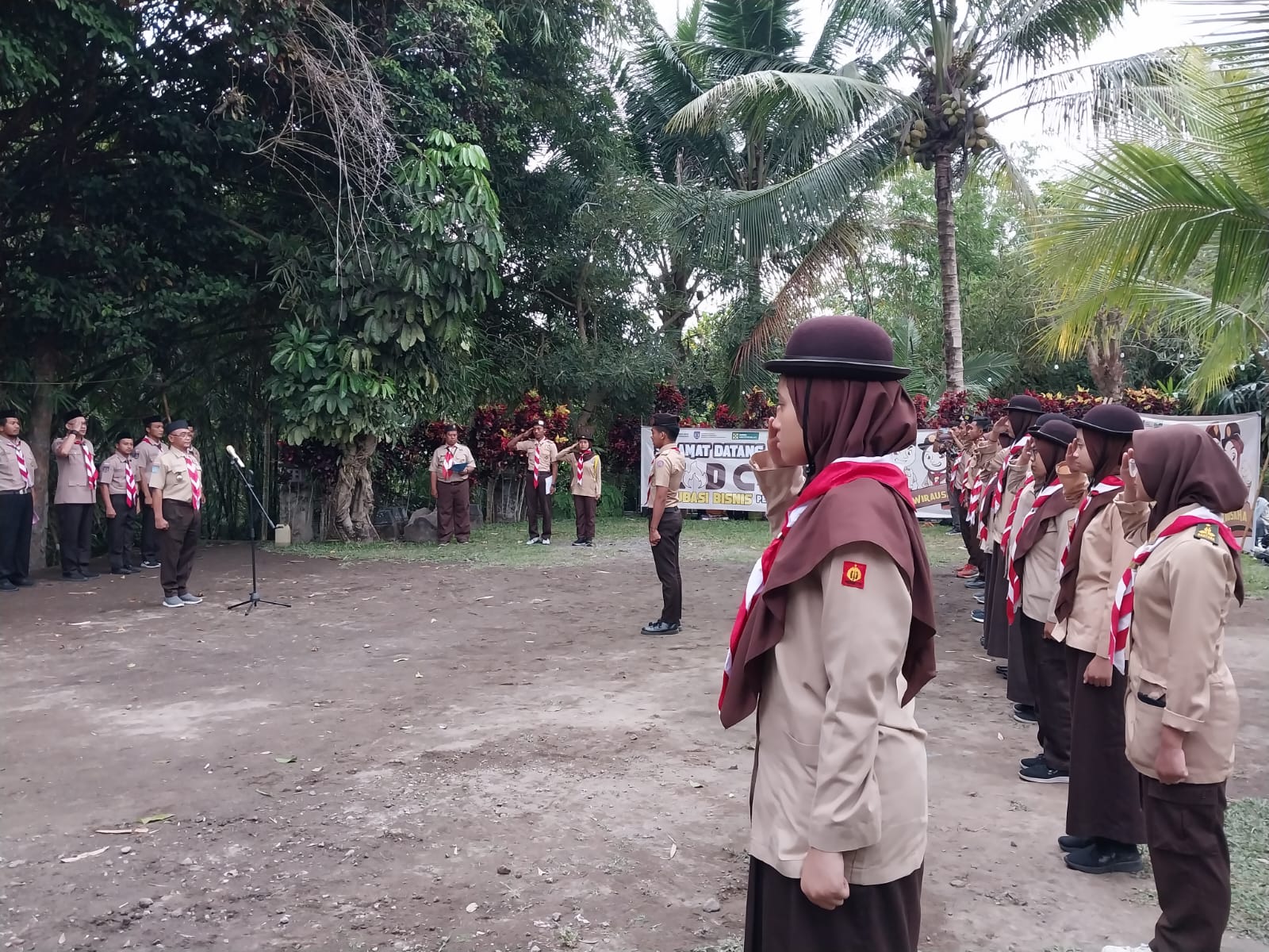 ANDAL: Pembukaan Lead Camp di Turi Sleman. (Wulan Yanuarwati/Radar Jogja)