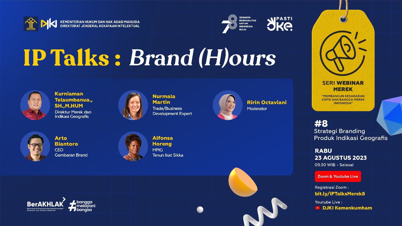 IP TALK: Diskusi tentang strategi branding produk indikasi geografis. (ISTIMEWA)