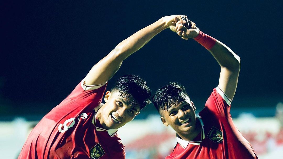 UNGGUL: Timnas Indonesia U-23 untuk sementara menang 3-1 atas Thailand. (PSSI)
