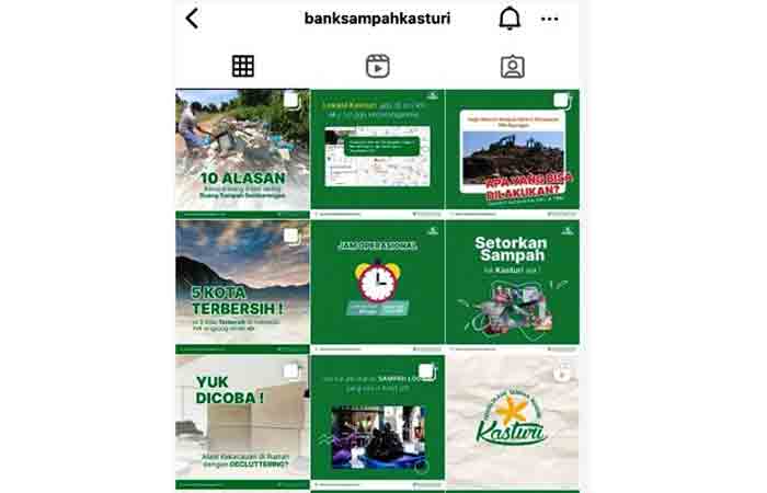 MEDIA SOSIAL: Pengelola Sampah Mandiri (PSM) kasturi merupakan salah satu kelompok yang peka terhadap isu sosial. (ISTIMEWA)