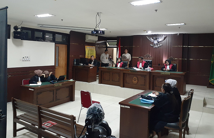 KLIMAKS: Vonis persidangan kasus mutilasi Ayu Indraswari dengan terdakwa Heru Prastiyo di Pengadilan Negeri Sleman, Rabu (30/8/23). IWAN NURWANTO/RADAR JOGJA