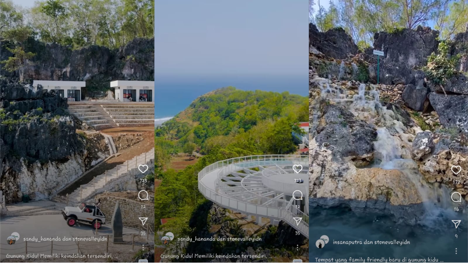 MOLEK: Keindahan Heha Stone Valley di Gunungkidul . (Tangkapan layar TikTok)