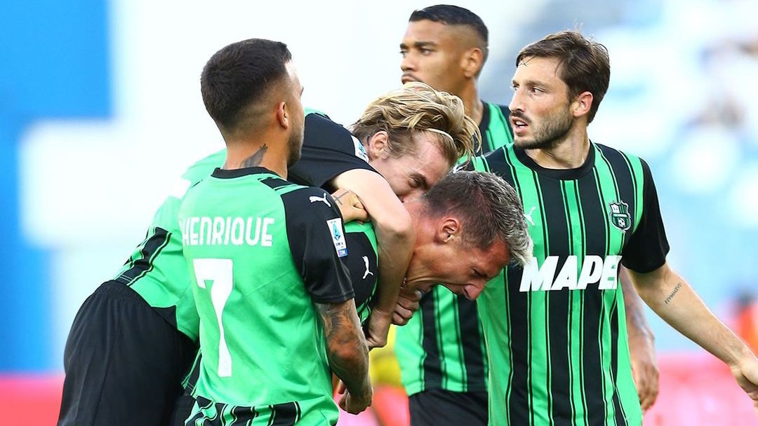 TIGA GOL: Sassuolo menaklukkan Verona di Stadion Mapei Sabtu dini hari (2/9). (Dok Sassuolo)