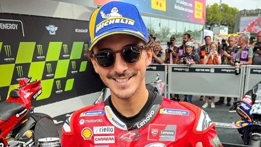 Francesco Bagnaia tampil apik dalam sesi qualification 2 MotoGP Catalunya di Sirkuit Montmelo Spanyol Sabtu (2/9). (Dok MotoGP)