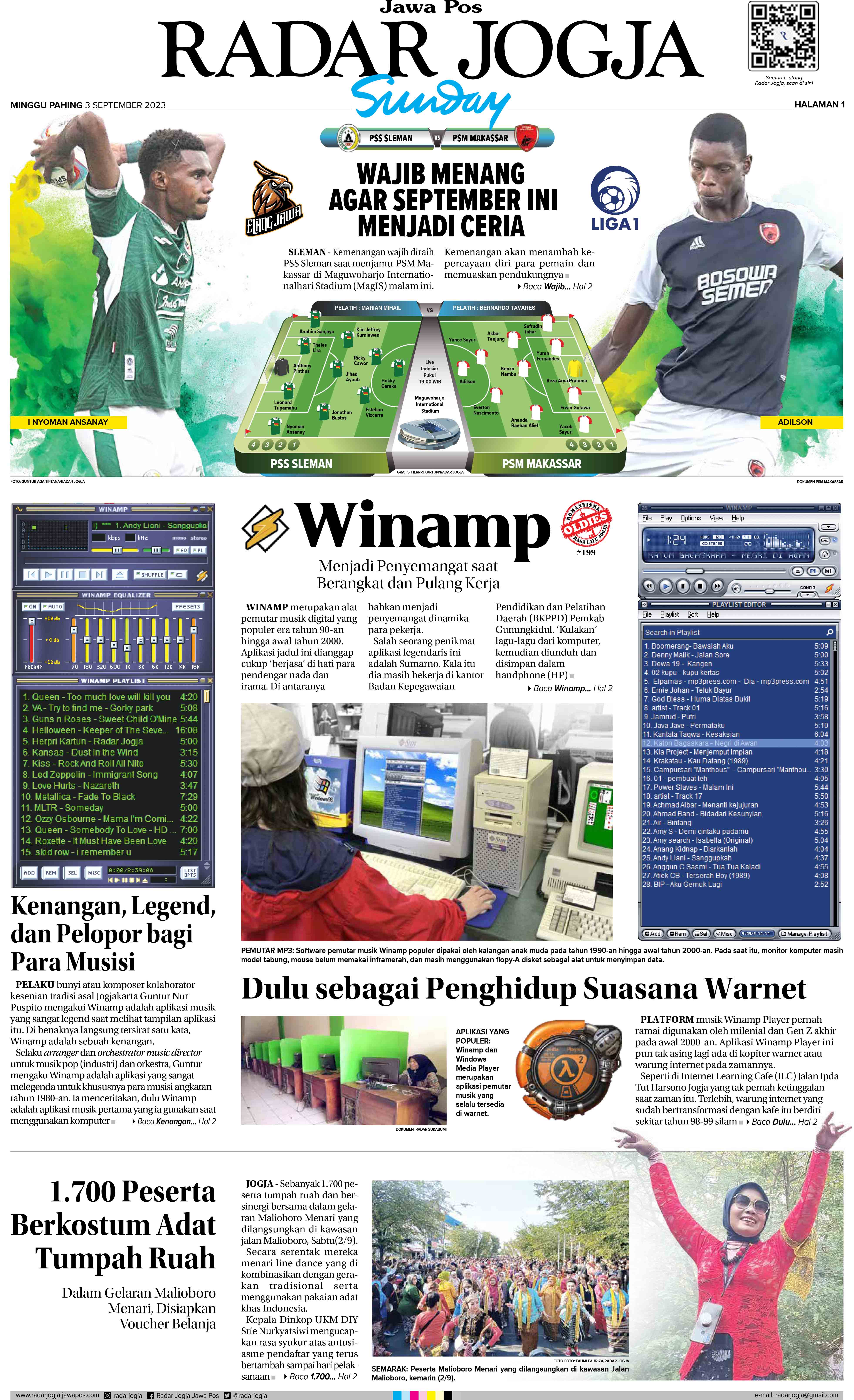 Kemenangan wajib diraih PSS Sleman saat menjamu  PSM Makassar di Maguwoharjo Internationalhari Stadium (MagIS), Minggu, 3 Sepetember 2023.