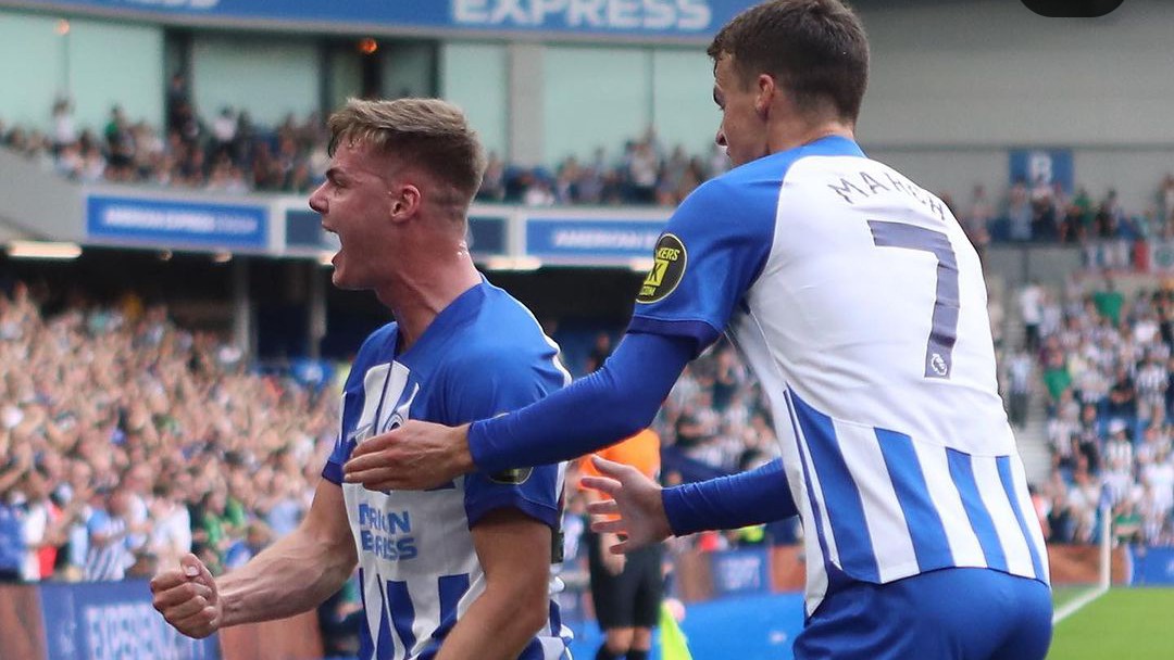 TIGA: Evan Ferguson mencetak tiga gol untuk Brighton & Hove Albion saat menjamu Newcastle United di Stadion Falmer Minggu dini hari (3/9). (Dok Brighton & Hove Albion)