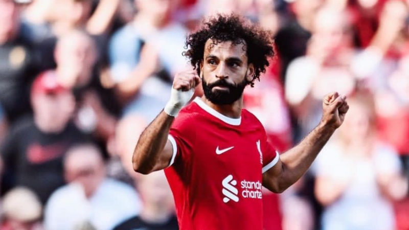 MENANG: Pemain Liverpool Mohamed Salah mencetak satu gol ke gawang Aston Villa. (Dok Liverpool)