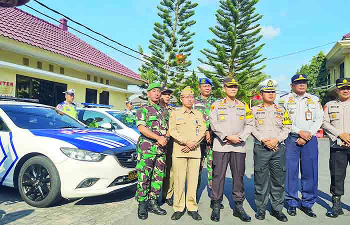 SIAGA: Para personel Polresta Magelang disiagakan selama Operasi Zebra Candi, 4-17 September 2023.&nbsp;