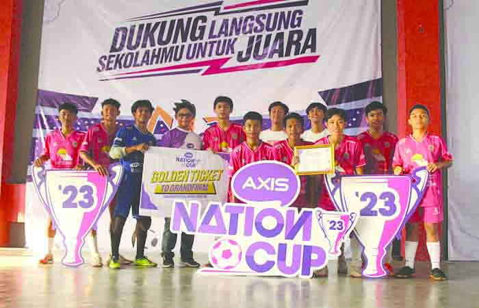 SPORTIF: Pelajar yang mengikuti turnamen futas pelajar AXIS Nation Cup 2023.&nbsp;