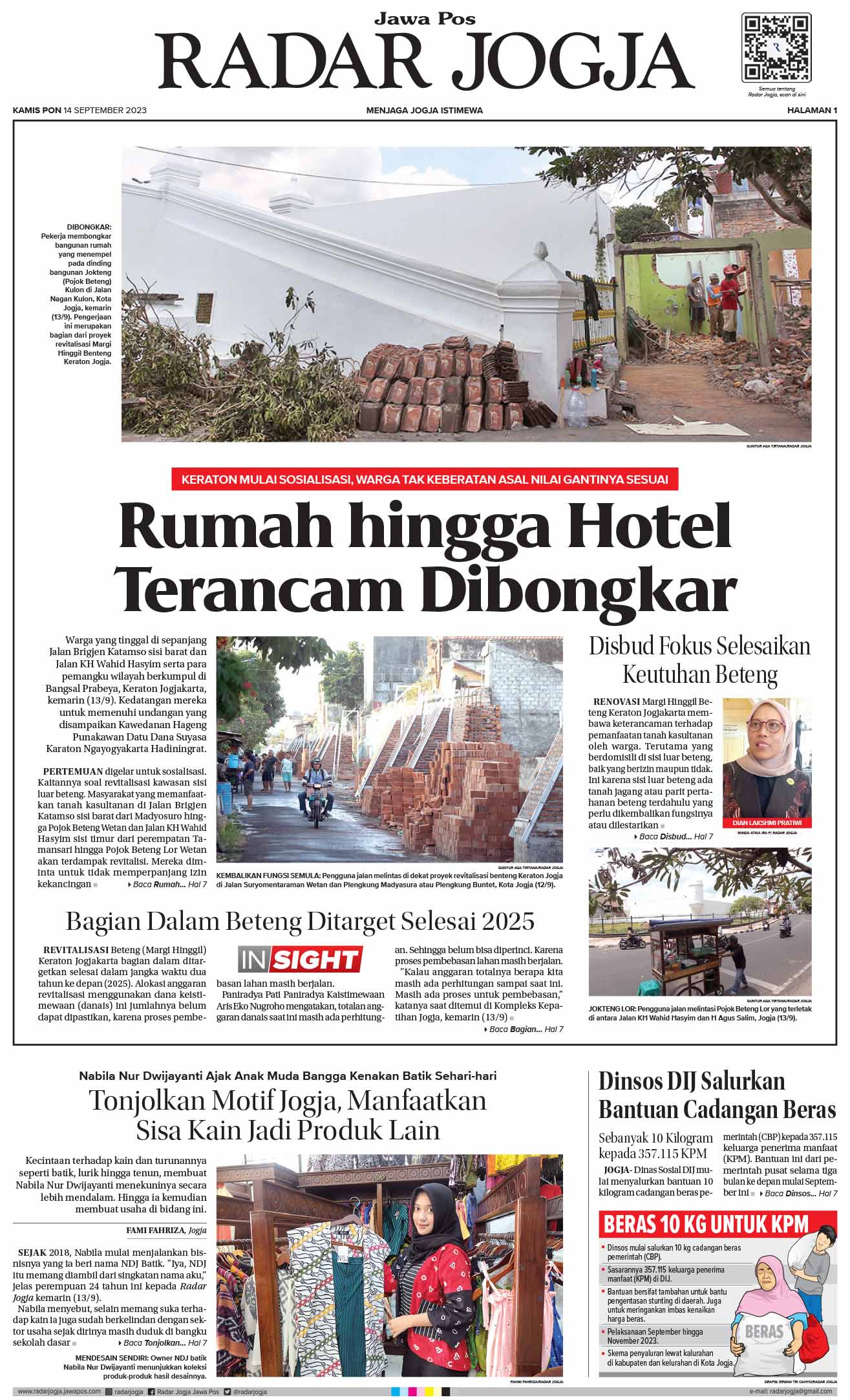 Jawa Pos RADAR JOGJA edisi Kamis 14 September 2023