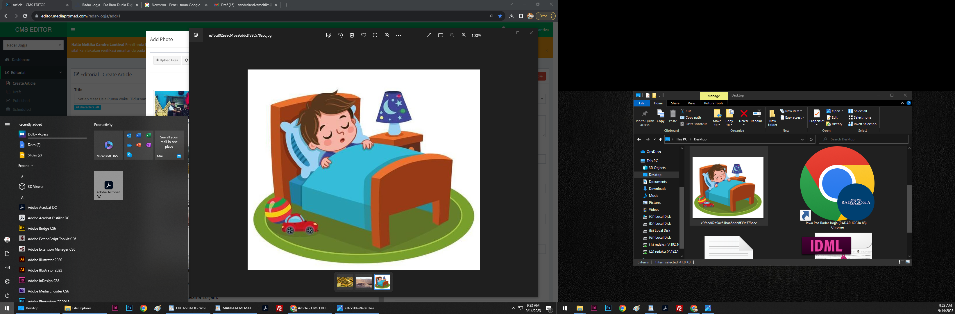 Ilustrasi seorang anak sedang tertidur lelap. (Freepik)