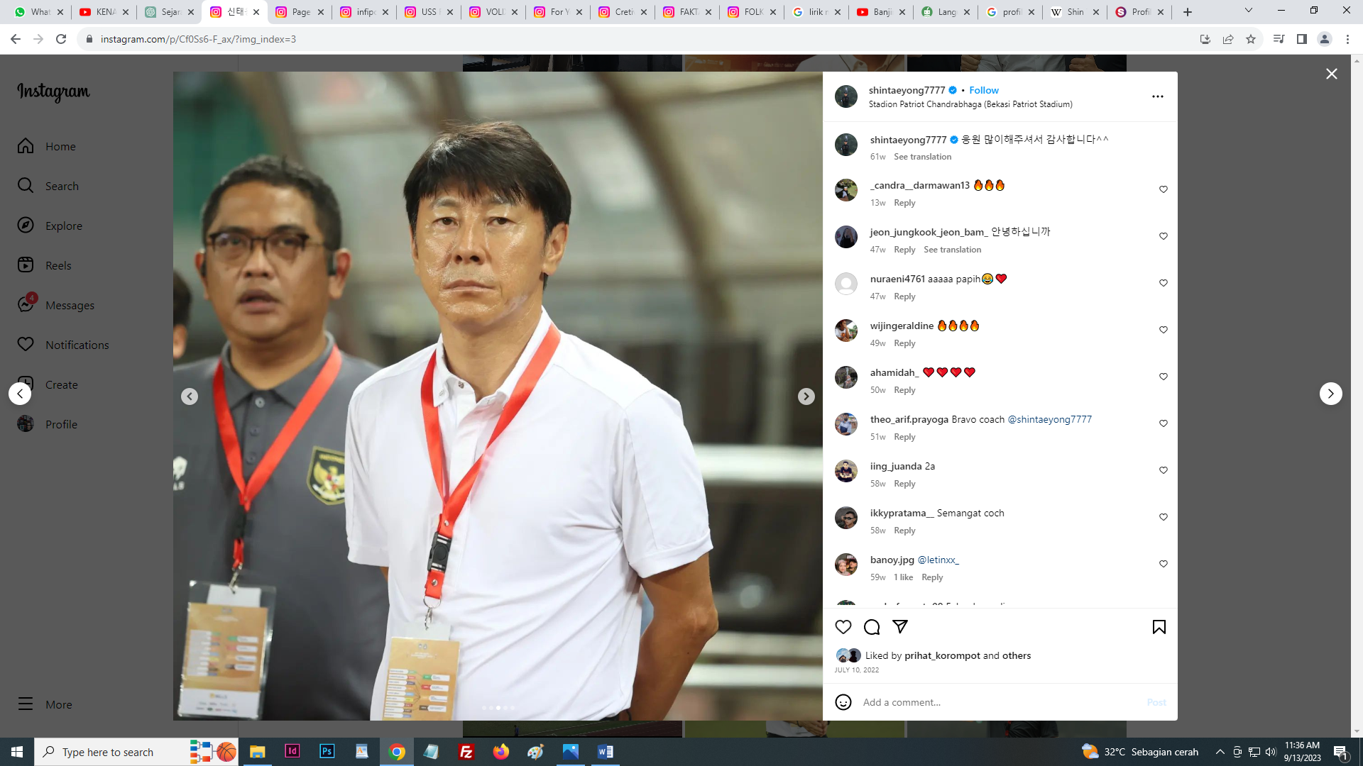 Pelatih Sepak Bola Indonesia Shin Tae-Yong. (Instagram/ @shintaeyong7777)
