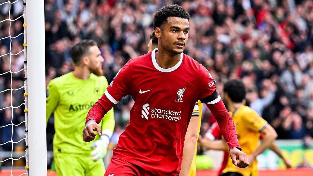 PERTAMA: Pemain Liverpool Cody Gakpo mencetak gol ke gawang Wolverhampton Wanderers di Stadion Molineux Sabtu (16/9). (Dok Liverpool)