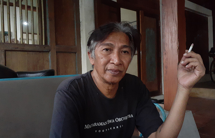 Seniman Jogja Ong Hari Wahyu.RIZKY WAHYU/RADAR JOGJA