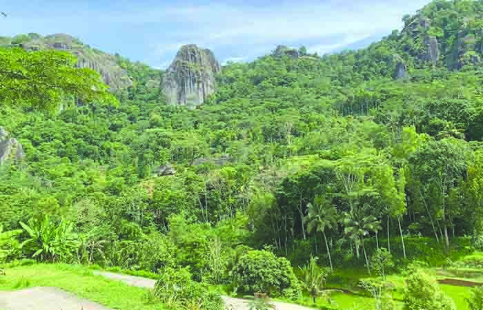 INDAH: Bentang alam di Kabupaten Kebumen yang masuk dalam kawasan Geopark Kebumen