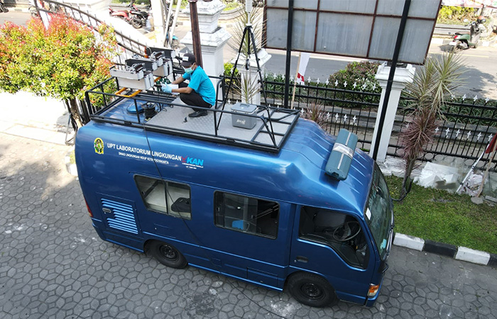 Alat penguji kualitas udara di DLH Kota Jogja.&nbsp;