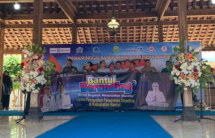 SIMBOLIS: Peresmian program Bantul Berunding di Balai Kalurahan Selopamioro, Imogiri Selasa (26/9/23).GREGORIUS BRAMANTYO/RADAR JOGJA&nbsp;