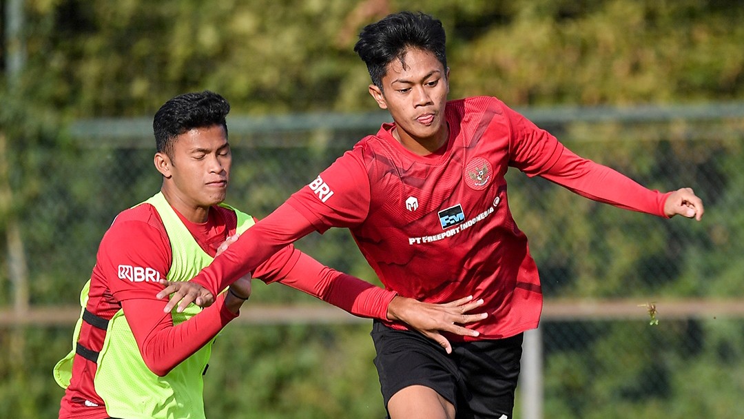 LATIH: Pemain Timnas U-24 berlatih jelang menghadapi Uzbekistan di Asian Games. (Dok Timnas Indonesia)
